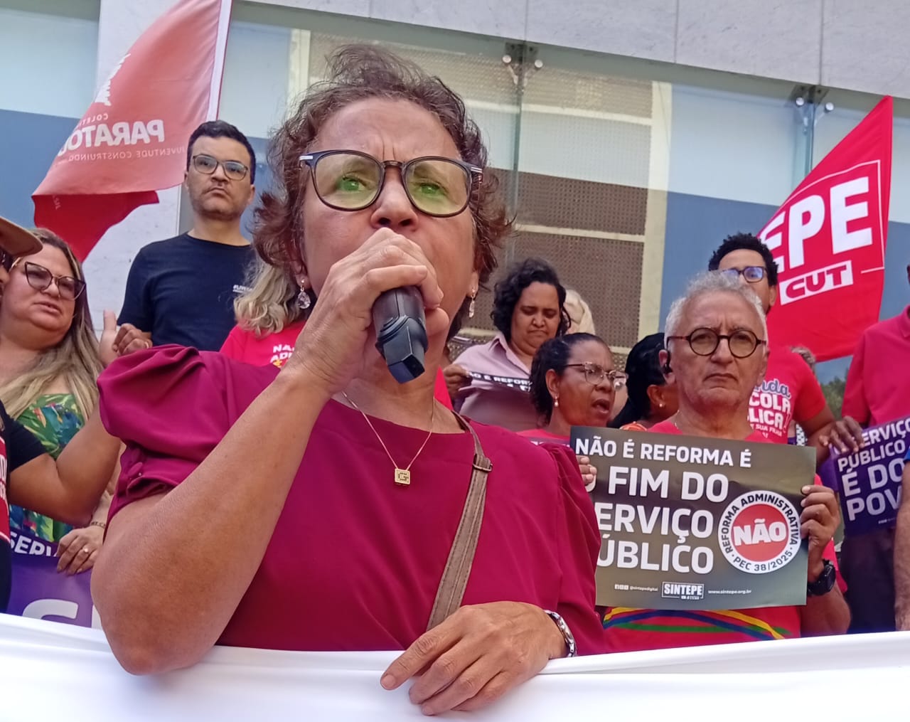 Sindsaaf participa do ato das Centrais sindicais  contra Reforma Administrativa